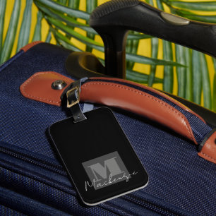 Étiquette À Bagage Étiquette de la police gras monogramme