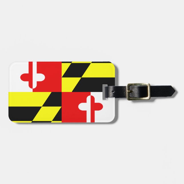 Étiquette À Bagage Étiquette de l'indicateur de l'état du Maryland (Devant horizontal)