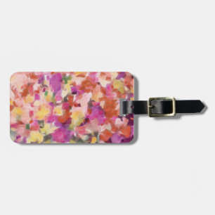 Étiquette À Bagage Étiquette déprimée de bagage de fleurs