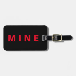 Étiquette À Bagage Étiquette drôle de bagage avec la "mine" écrite