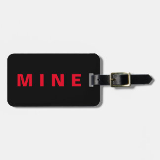 Étiquette À Bagage Étiquette drôle de bagage avec la "mine" écrite