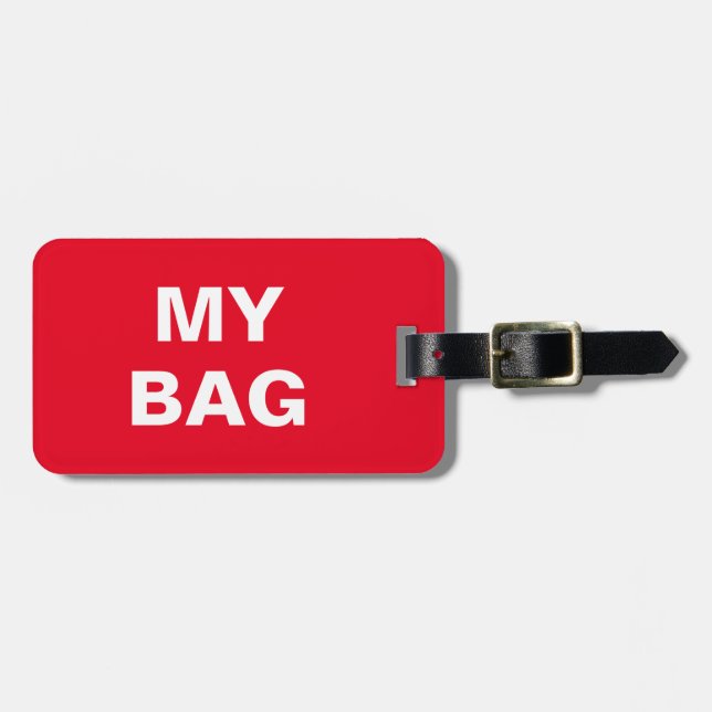 Étiquette À Bagage Étiquette drôle de bagage avec "ma valise" écrite (Devant horizontal)
