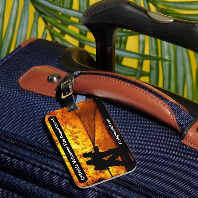 Étiquette À Bagage Étiquette du service d'incendie volontaire de Clif (Insitu Rectoal 1)