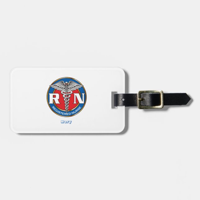 Étiquette À Bagage Étiquette faite sur commande de bagage avec le (Devant horizontal)