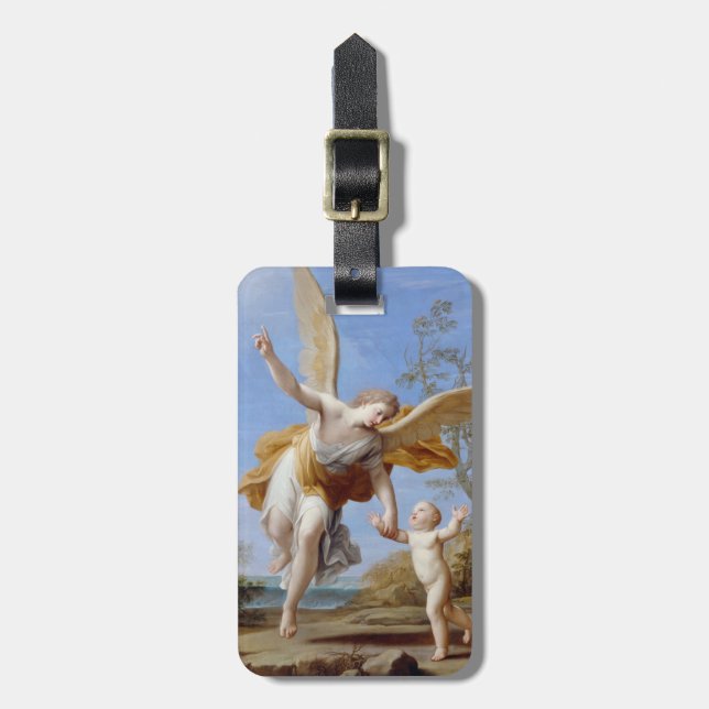 Étiquette À Bagage Étiquette faite sur commande de bagage "d'ange de (Devant Vertical)