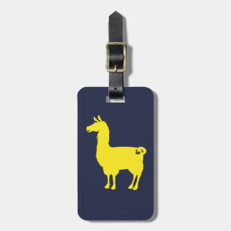 Étiquette À Bagage Étiquette jaune de bagage de lama