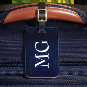 Étiquette À Bagage Étiquette Monogram Marine Faux Leather Luggage