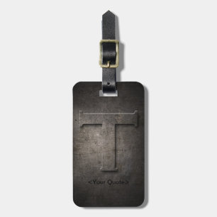 Étiquette À Bagage Étiquette noire en bronze de bagage de voyage de