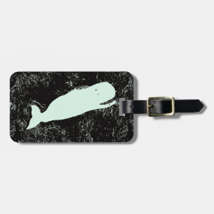 Étiquette À Bagage étiquette riante de bagage de baleine blanche