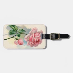 Étiquette À Bagage Étiquette rose de bagage de cru