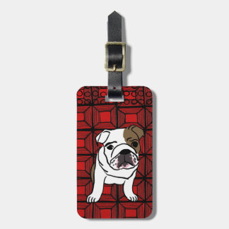 Étiquette À Bagage Étiquette rouge de bagage de chien