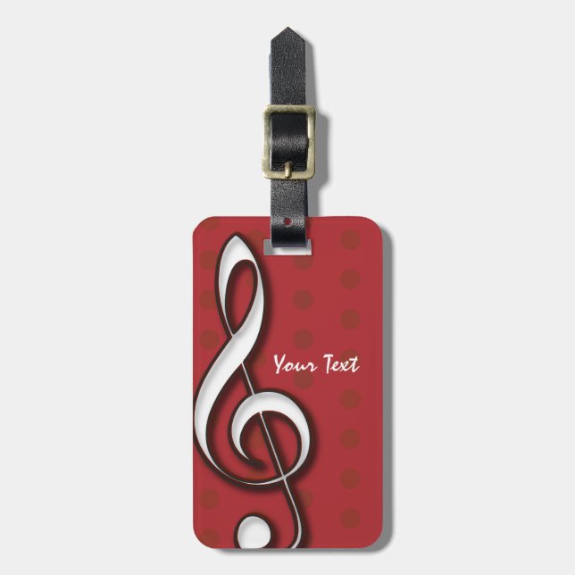 Étiquette À Bagage Étiquette rouge de bagage de clef triple - 2 ont (Devant Vertical)