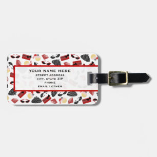 Étiquette À Bagage Étiquette rouge Girly de bagage d'accessoires