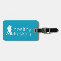 Étiquette saine de bagage de turquoise de trekking