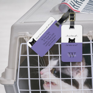 Étiquette À Bagage Étiquette Sneaky Chat Où sommes-nous? Étiquette Po