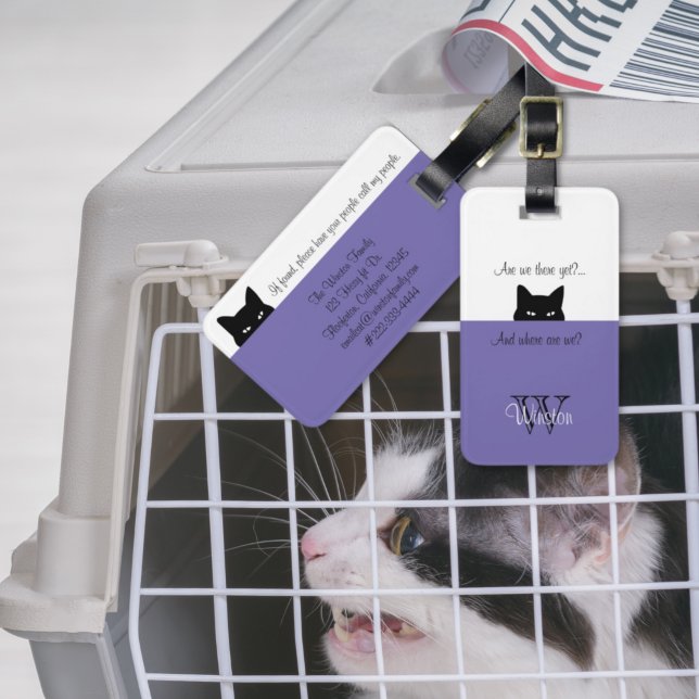 Étiquette À Bagage Étiquette Sneaky Chat Où sommes-nous? Étiquette Po (Créateur téléchargé)
