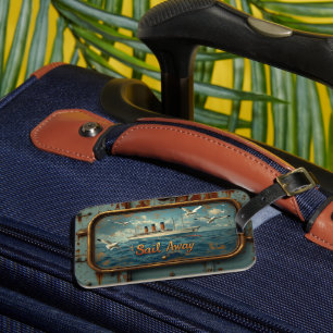 Étiquette À Bagage Étiquette "Voilier" Bagage Vintage