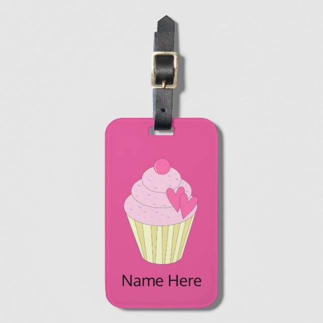 Étiquette À Bagage Étiquettes de bagage Cupcake illusima (Devant Vertical)