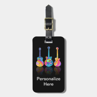 Étiquette À Bagage ÉTIQUETTES de BAGAGE de RÉFLEXIONS de GUITARE de