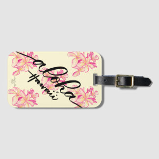 Étiquette À Bagage Étiquettes de bagage Plumeria Aloha Hawaii