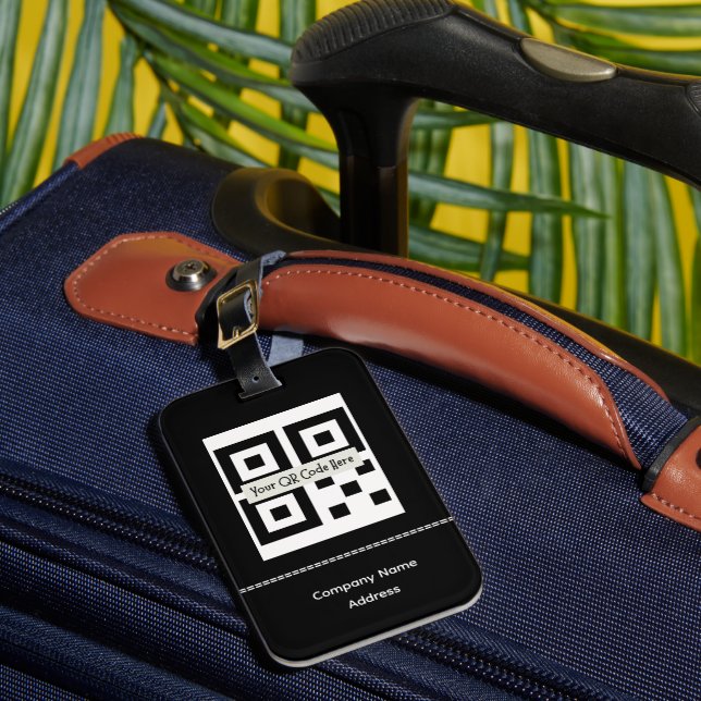 Étiquette À Bagage Étiquettes de bagages avec code-barres, logo et no (Insitu Rectoal 1)