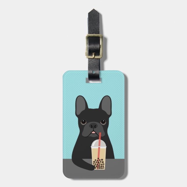 Étiquette À Bagage Étiquettes de bagages Bouledogue Français (Devant Vertical)