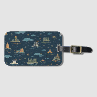 Étiquette À Bagage Étiquettes de bagages de design vintage de voyage
