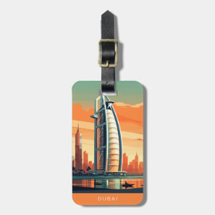 Étiquette À Bagage Étiquettes de bagages de voyage à Dubaï Émirats ar