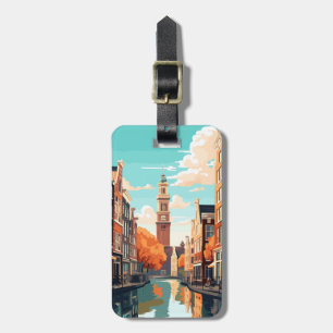 Étiquette À Bagage Étiquettes de bagages de voyage Amsterdam Pays-Bas