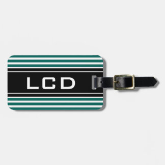 Étiquette À Bagage Étiquettes de bagages de voyage monogramme contemp