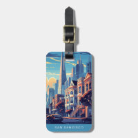 Étiquettes de bagages de voyage San Francisco Cali