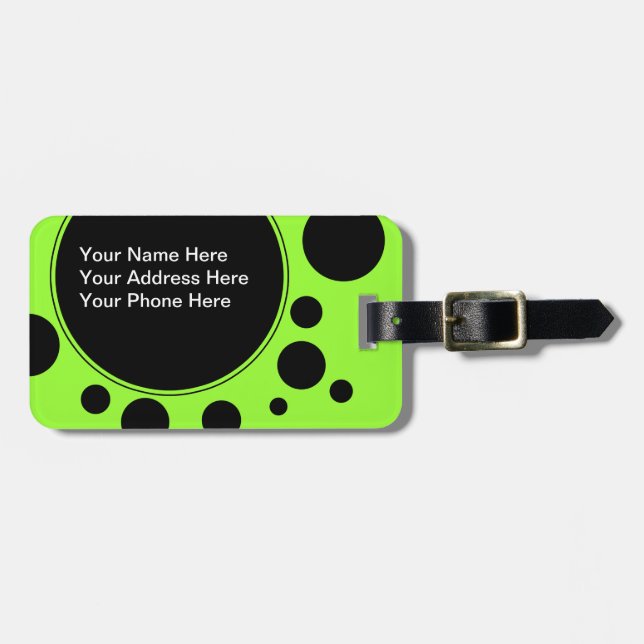 Étiquette À Bagage Étiquettes de bagages faites sur commande Girly (Devant horizontal)