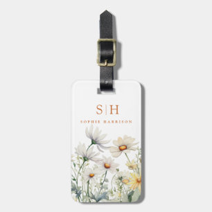 Étiquette À Bagage Étiquettes de bagages Fleurs de Marguerite