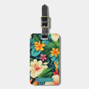Étiquette À Bagage Étiquettes de bagages Fleurs Hawaïennes