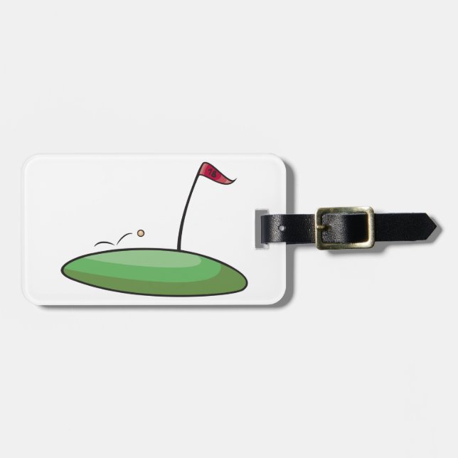 Étiquette À Bagage Étiquettes de bagages Golf Green (Devant horizontal)