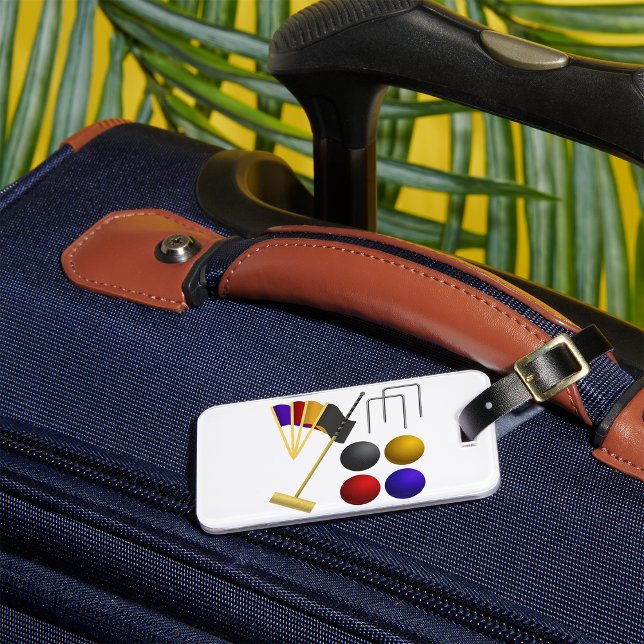 Étiquette À Bagage Étiquettes de bagages Jeu de croquet (Créateur téléchargé)