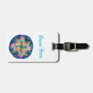 Étiquette À Bagage Étiquettes de bagages personnalisées avec mandala