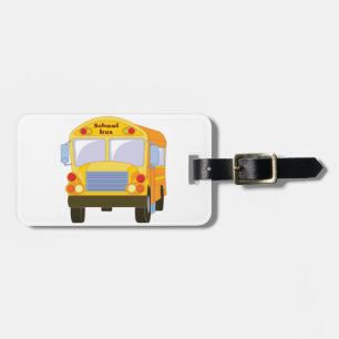 Étiquette À Bagage Étiquettes de bagages pour autobus scolaire jaune