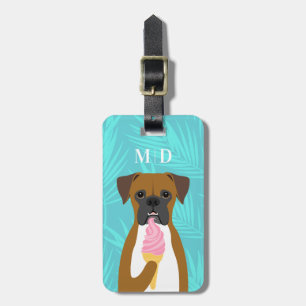 Étiquette À Bagage Étiquettes de bagages pour chien Boxer