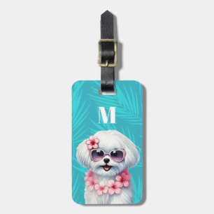 Étiquette À Bagage Étiquettes de bagages pour chien maltais