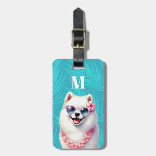 Étiquette À Bagage Étiquettes de bagages pour chien Samoyède