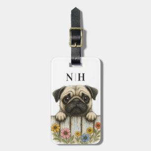 Étiquette À Bagage Étiquettes de bagages Pug