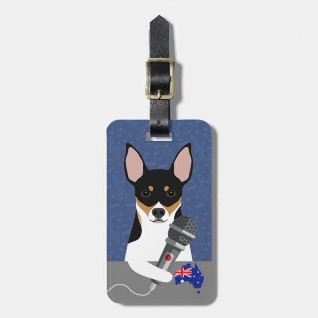 Étiquette À Bagage Étiquettes de bagages Rat Terrier (Devant Vertical)