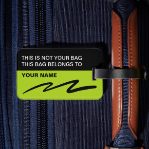 Étiquette À Bagage Étiquettes de bagages tendance modernes en gras