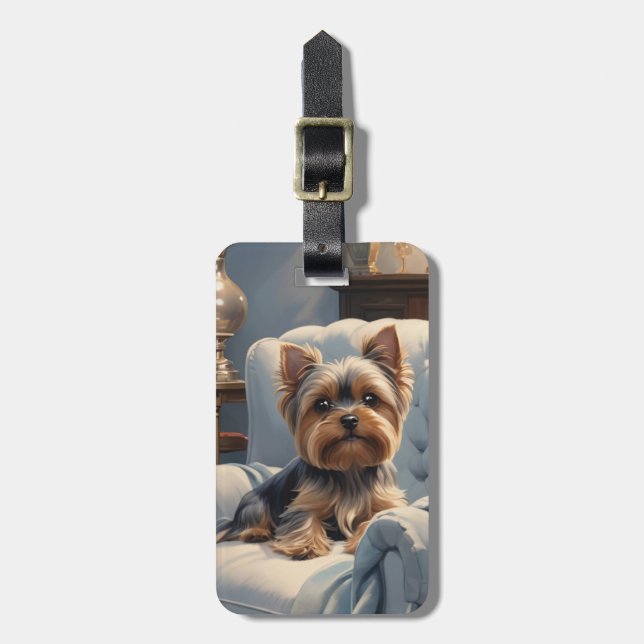 Étiquette À Bagage Étiquettes de bagages Yorkshire Terrier (Devant Vertical)