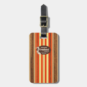 Étiquette À Bagage Étiquettes rayées hawaïennes de bagage de planche