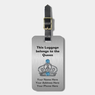 Étiquette À Bagage Étiquettes royales de sac de couronne