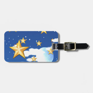 Étiquette À Bagage Etoiles d'or -