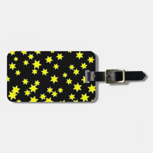 Étiquette À Bagage Étoiles Jaunes