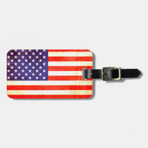 Étiquette À Bagage Étoiles & rayures Amérique drapeau bagage tag